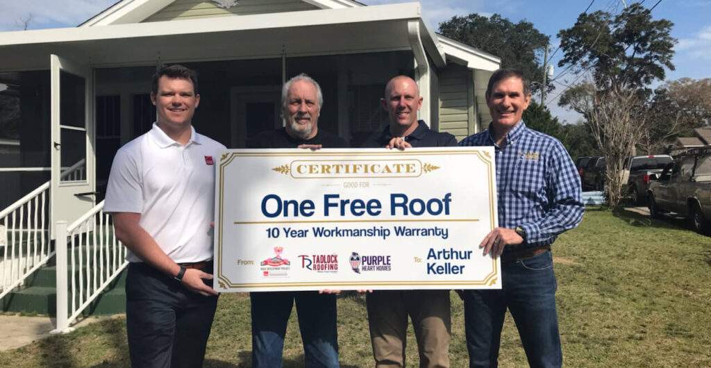 Pensacola Veteran Receives New Roof Installed Tadlock Roofing