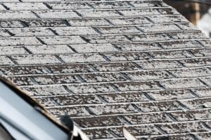 damaged roof shingle