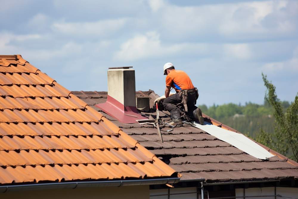 illustration house roof repair